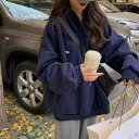 パーカー レディース 韓国風 プリント 厚手 裏起毛 スウェット フーディ トップス 普段使い カジュアル 部屋着 秋冬 ポリエステル 暖かい 防寒