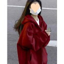 パーカー レディース 秋冬 裏起毛 ジップアップ フード付き トップス 小柄 普段使い 部屋着 スポーツウェア 運動着 ポリエステル 深灰色 黒 燕麦色 杏色 ...