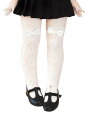 ドール靴下レースソックス1/3と1/4ニーハイソックス白地透け感と繊細感BJD人形服 (クマコ, 膝上)
