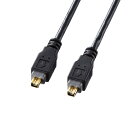 サンワサプライ IEEE1394ケーブル 1m ブラック KE-13DV-1BK