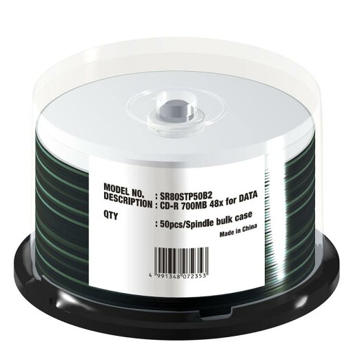 Verbatim バーベイタム 1回記録用 CD-R 700MB 50枚 サーマル印刷用 片面1層 48倍速 SR80STP50B2 Verbatim バーベイタム 1回記録用 CD-R 700MB 50枚 サーマル印刷用 片面1層 48倍速 SR80STP50B2