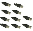 KKHMF 10PCS USBオスコネクタ USB プラグ USB オス コネクタ A タイプ プラスチックシェル付き 4P(2)