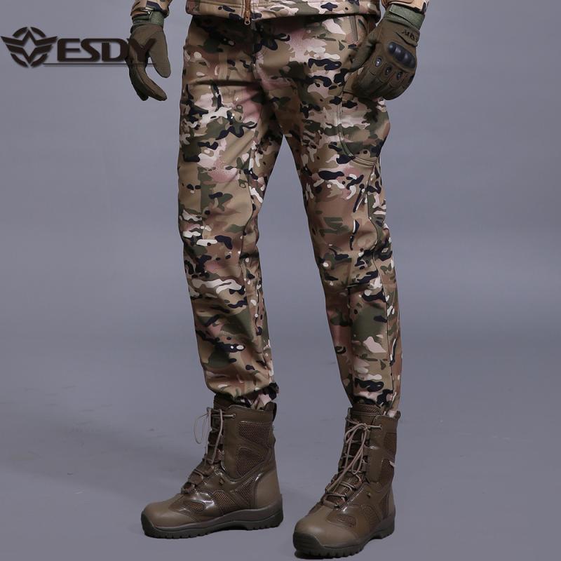 パンツ メンズ 男性用 アウトドア 登山パンツ 迷彩 ソフトシェルパンツ 防寒 春秋冬 ポリエステル グレー グリーン ブラック(x2)