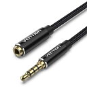 VENTION オーディオ 延長 ケーブル 3m コットン編み TRRS 3.5mm オス メス HiFi アルミニウム合金