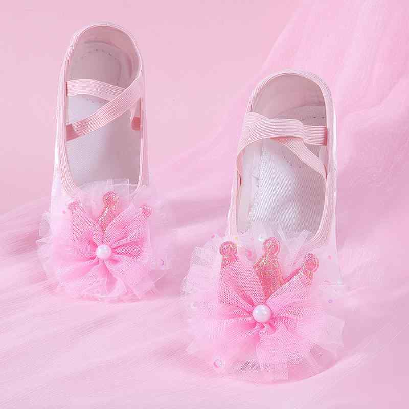 ダンスシューズ キッズ 女の子 バレエシューズ 猫爪 刺繍 練習用 中国舞 柔らかい 靴底 ピンク ブルー ..