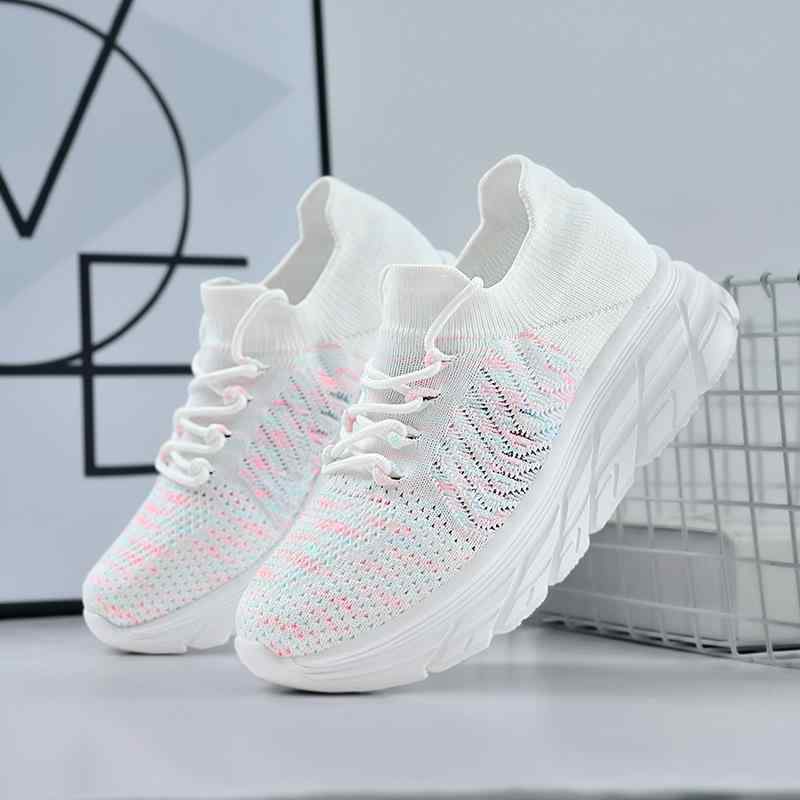 スニーカー レディース 婦人靴 通気性 メッシュ 軽量 運動靴 普段使い ローカット スリッポン 白 黒 灰色