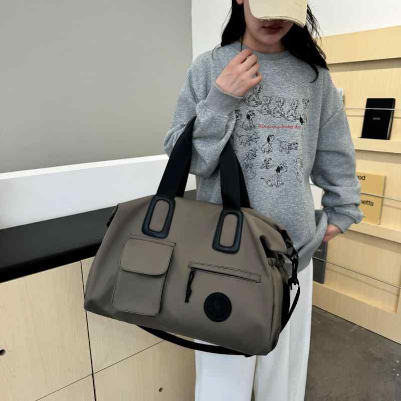 ボストンバッグ レディース 大容量 軽量 防水 旅行バッグ スポーツジムバッグ メンズ 撥水 オックスフォード生地 無地 ホワイト ブラック カーキ 普段使い(x10)