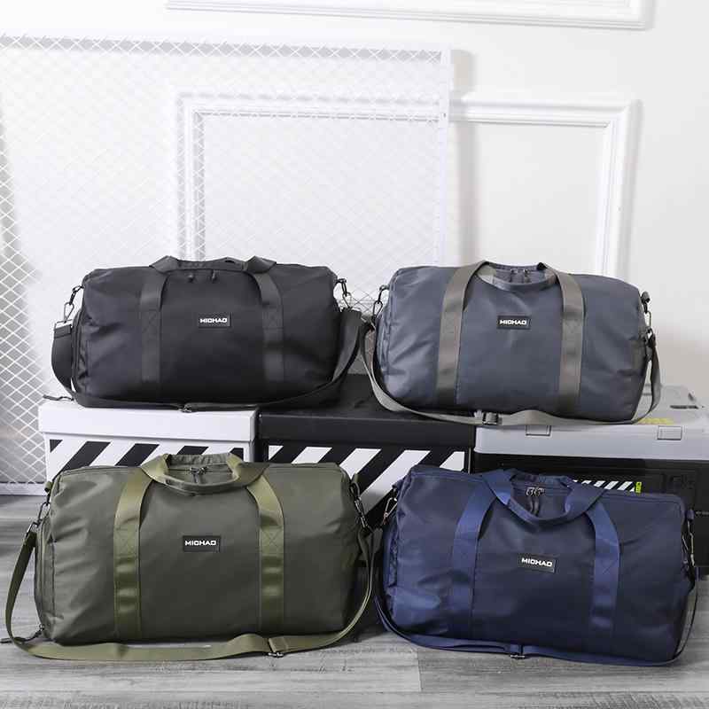 収納バッグ 男性用 大容量 手提げ 肩掛け スポーツバッグ オックスフォード布 普段使い 旅行 灰色 ブラック グリーン ブルー・容量: 20～35L・素材: オックスフォード・裏地: ポリエステル・対象: ユニセックス・柄: 文字・スタイル: ストリート・特徴: 収納・カラー: グレー, ブラック, グリーン, ブルー