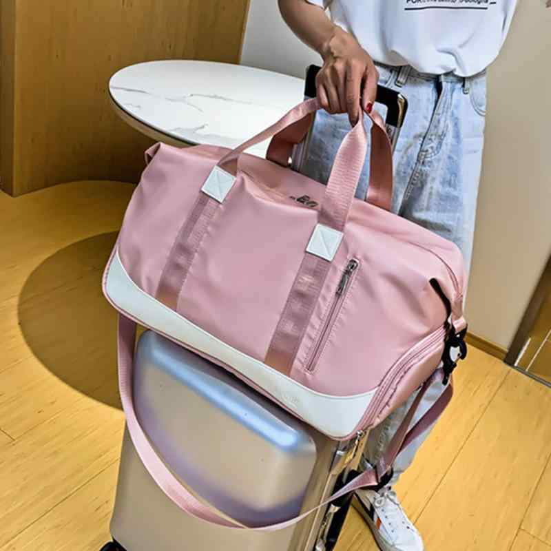 旅行バッグ レディース 韓国風 切り替え 大容量 ボストンバッグ 防水 乾湿分離 シューズ収納 ヨガ ジム..