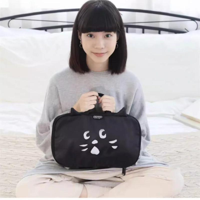 旅行用バッグ レディース メンズ 衣類収納袋 携帯用 鞄 ジムバッグ ナイロン 黒 ブラック ストリート ..