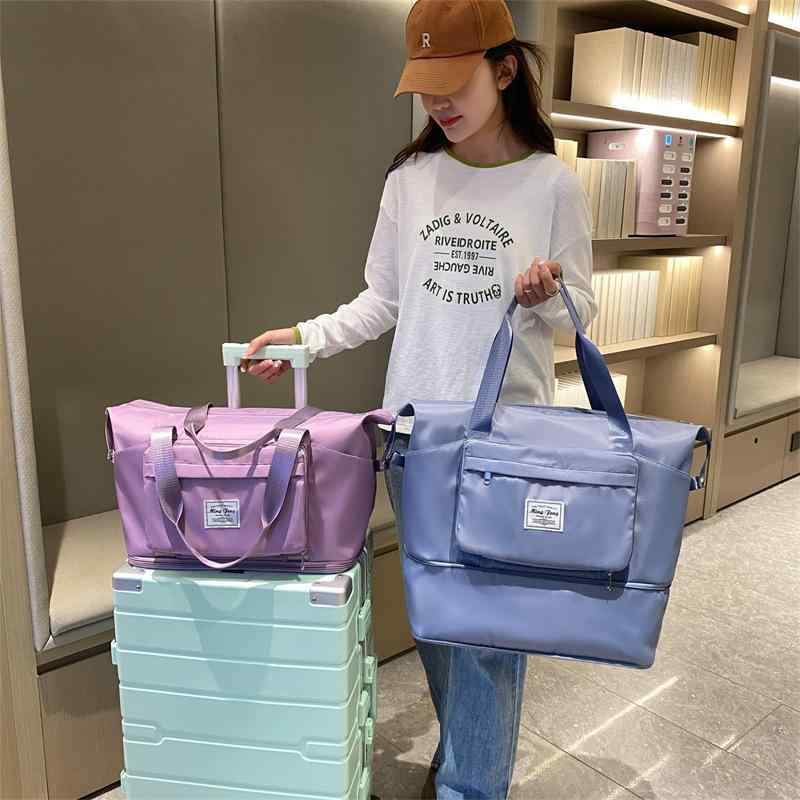 ボストンバッグ 大容量 折り畳み 短距離 旅行 鞄 防水 乾湿分離 スポーツ ジム カジュアル ピンク ブル..