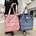 フィットネスバッグ レディース メンズ 2層式 拡張 大容量 旅行バッグ 軽量 学生 スポーツ 修学旅行 乾湿分離 耐摩耗性 撥水 オックスフォード生地 無地 ...