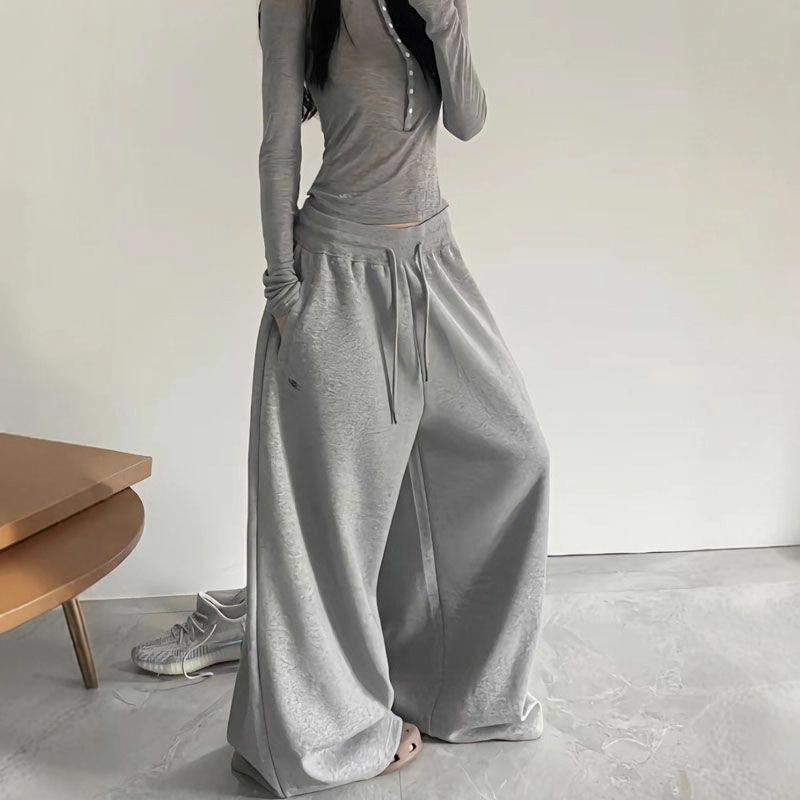 パンツ レディース ポリエステル 混紡 ゆったり ワイドレッグパンツ カジュアルパンツ スタイル 普段使..