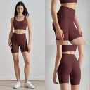 ヨガパンツ レディース スポーツ 短パン ハイウエスト 吸湿速乾 ショートパンツ 春夏 トレーニング ランニング ウェア アンコーラレッド ブルーウィロー 水洗...