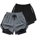 ショートパンツ メンズ レディース スポーツ ランニング ルームウェア 部屋着 ハーフパンツ 短パン ポリエステル 速乾 接触冷感 軽量 グレー ブラック