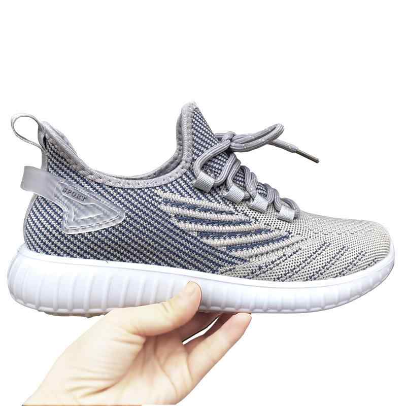 スニーカー レディース 飛織 アッパー 通気性 軽量 ランニング シューズ 普段使い ウォーキング トレーニング 運動靴 黒 グレー(x2)