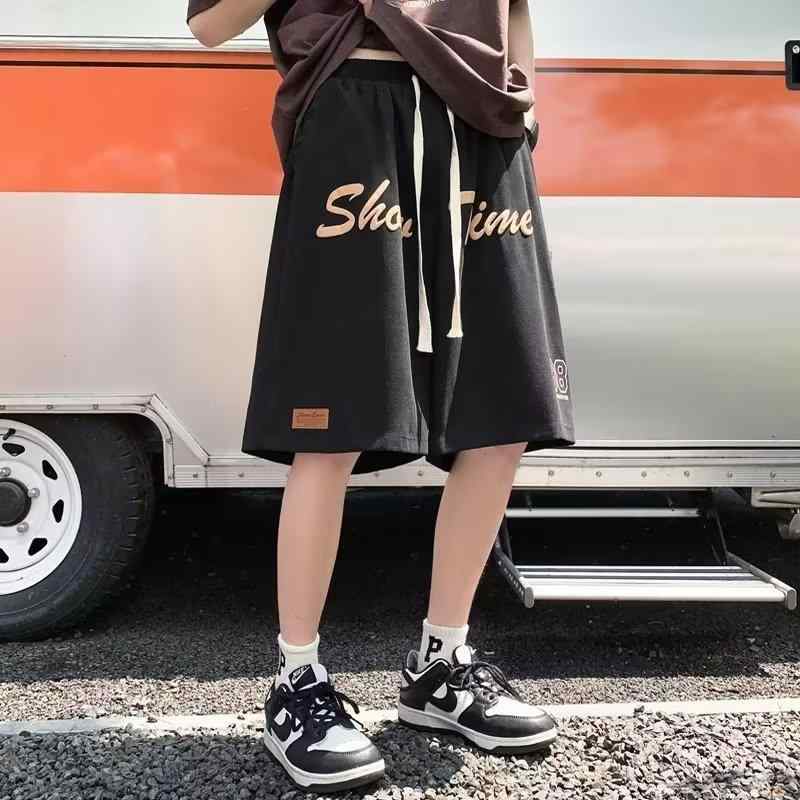 パンツ 男性用 5分丈 ハーフパンツ カーゴパンツ イージーパンツ ルーズ 韓国風 ファッション ストリー..