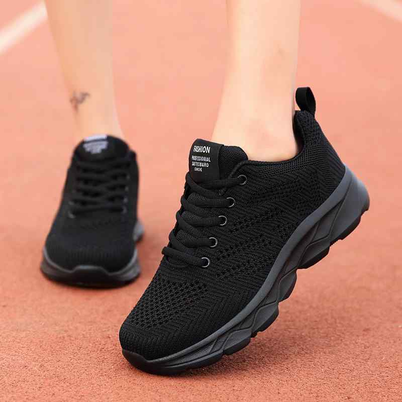スニーカー レディース 厚底 ローカット 紐靴 スポーツシューズ ランニング ウォーキング 通気性 メッシュ 黒 ブラック ピンク系 普段使い 春夏 秋冬
