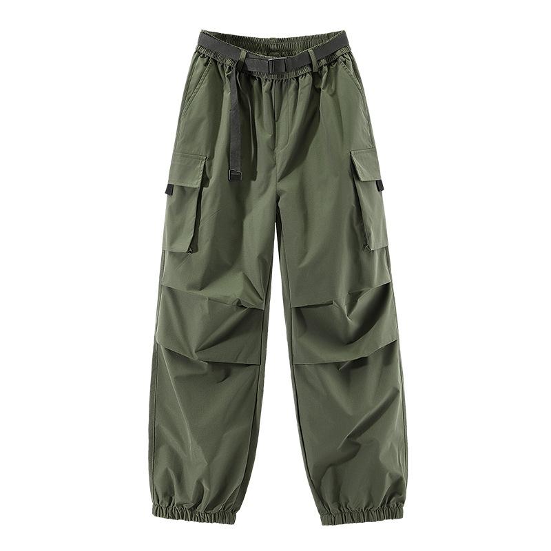 カーゴパンツ メンズ ミリタリーパンツ 作業着 ワークパンツ 秋冬 登山パンツ ストレート ドローコード..