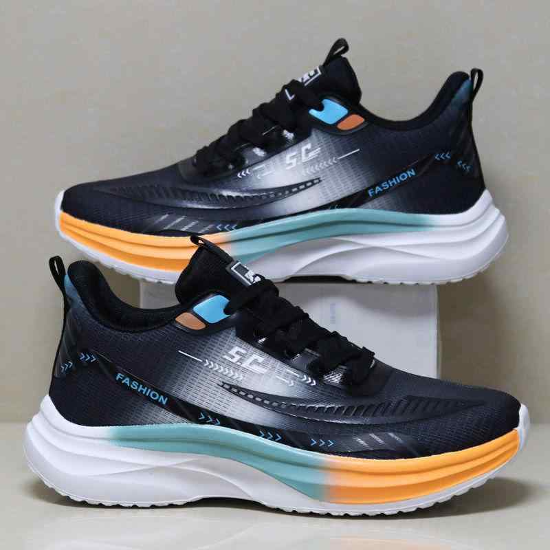 スニーカー メンズ 男性用 運動靴 ランニングシューズ 軽量 通気性 スポーツ カジュアル 普段使い 黒 青