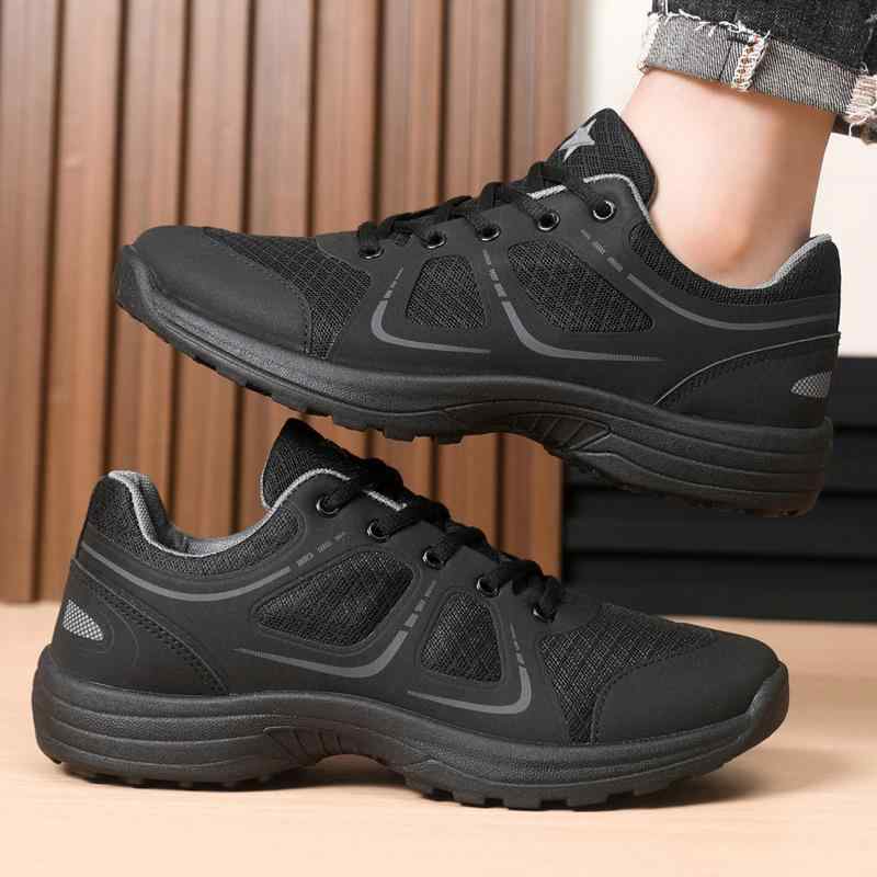 トレーニングシューズ メンズ 男性用 運動靴 超軽量 通気性 耐摩耗性 スポーツシューズ 黒 ブラック 春夏 秋 普段使い