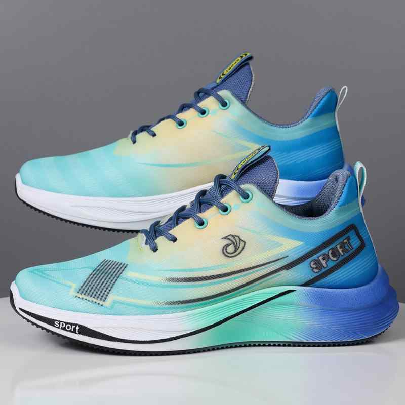 ランニングシューズ メンズ 男性用 スニーカー 運動靴 スポーツシューズ クッション性 メッシュ 通気性 軽量 カジュアル ブラック ブルー グリーン グレー オレンジ 秋冬