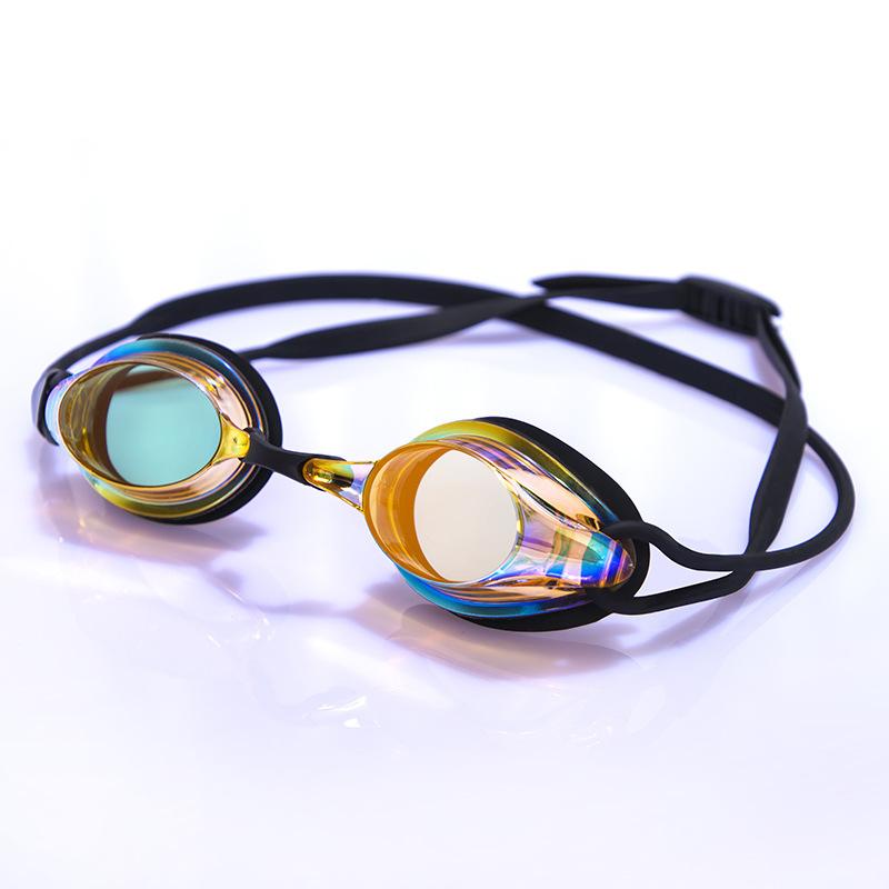 スイムゴーグル メンズ レディース 水中メガネ 防曇 UVカット 紫外線カット 曇り止め 電気メッキ加工 ワイドフレーム クッション性 フィットネス 水泳 競泳 ウォーキング 海水浴(x2)