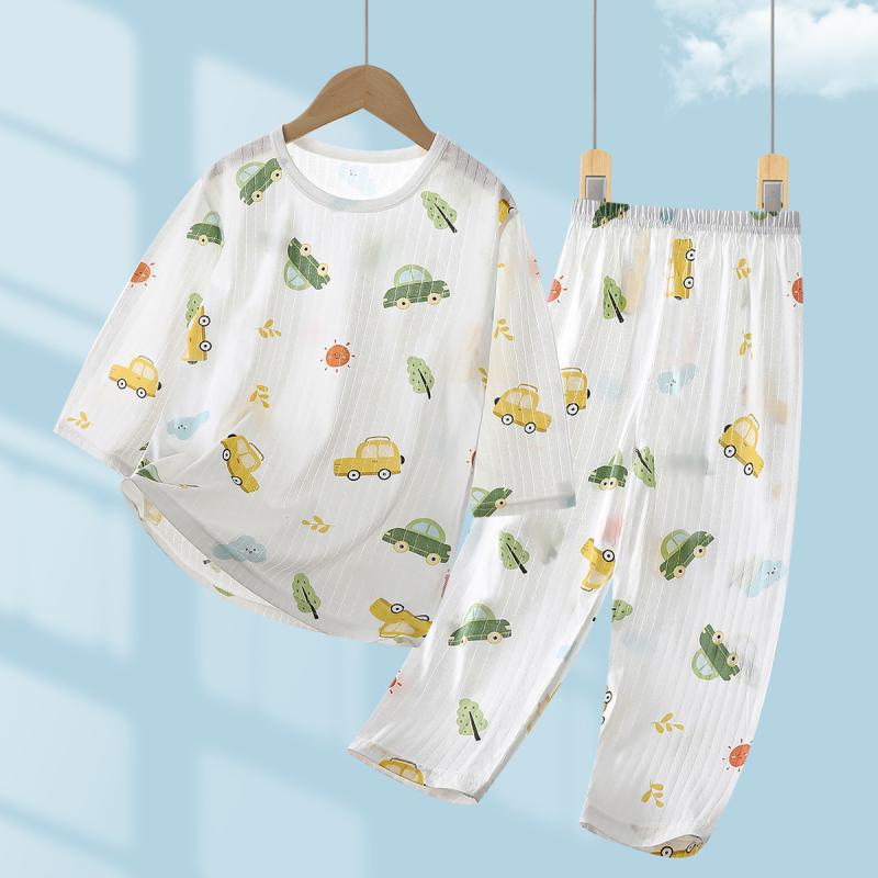 子供用パジャマ 子供用ルームウェア 薄手 ベビーパジャマ 男の子 女の子 綿100% コットン 80 90 100 11..