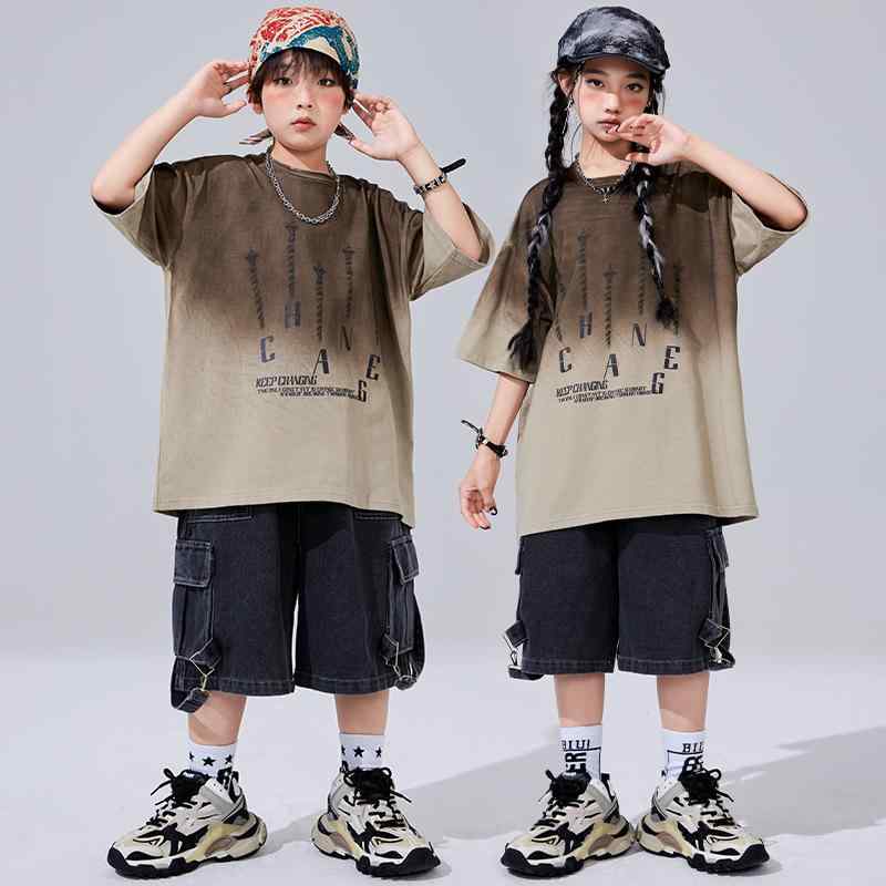 ダンス衣装 キッズ 子供 ストリート ダンス 服 セットアップ 男の子 女の子 ヒップホップ 発表会 イベント トップス パンツ 上下セット 綿 春夏