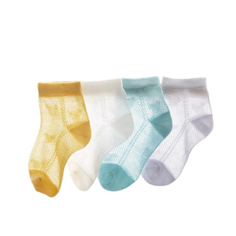 靴下 キッズ ベビー メッシュ 通気性 コットン 子供用 薄手 男の子 女の子 春夏(x2)