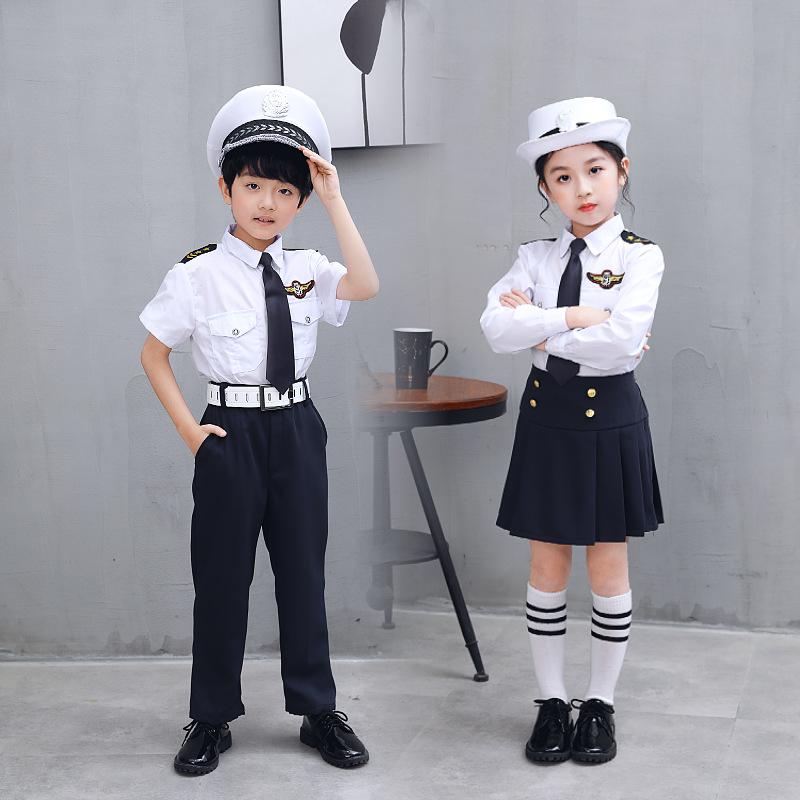 子供用 コスチューム キッズ 警察官 制服 セットアップ ハロウィン 仮装 演出 合唱 半袖 長袖 短パン ..