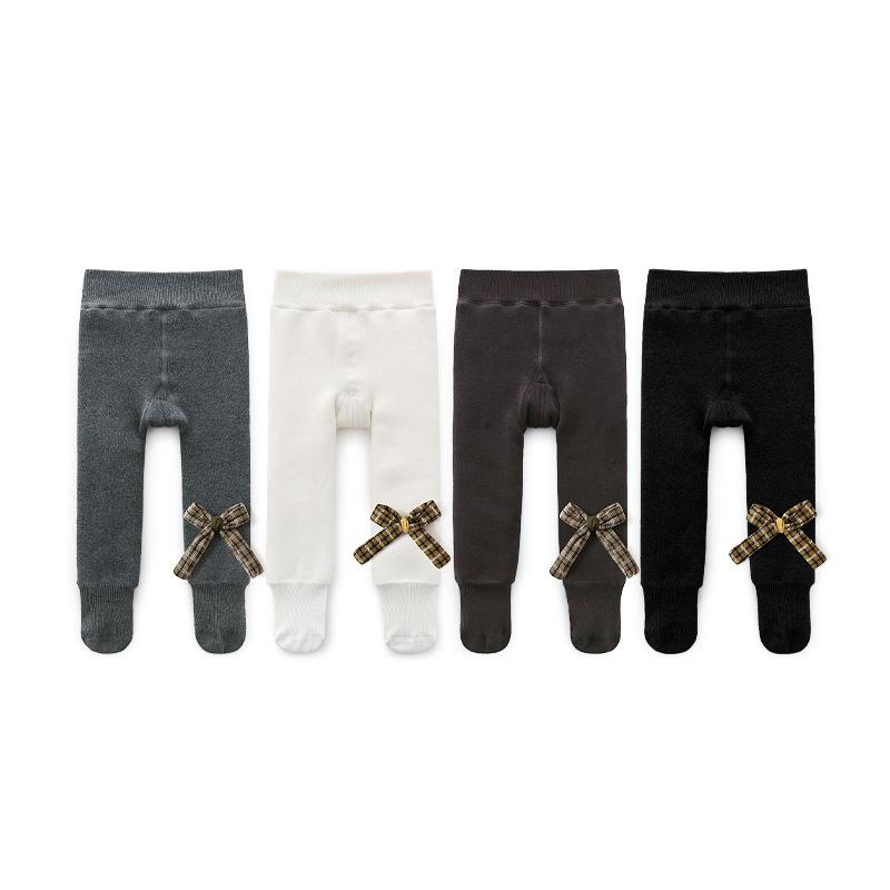 レギンス キッズ 女の子 裏起毛 厚手 冬 秋 ベビー タイツ 保温 靴下 無地 アニマル柄(x2)