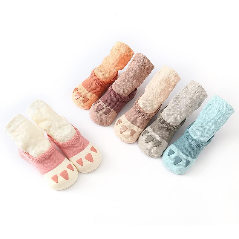 靴下 キッズ ベビー 春秋冬 加厚 裏起毛 室内履き 女児 滑り止め付き ルームソックス 動物柄 あったか