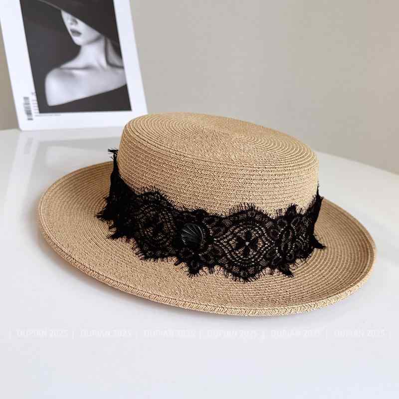 麦わら帽子 レディース 婦人帽子 レース リボン付き UVカット 日焼け止め 紫外線対策 ビーチハット リ..