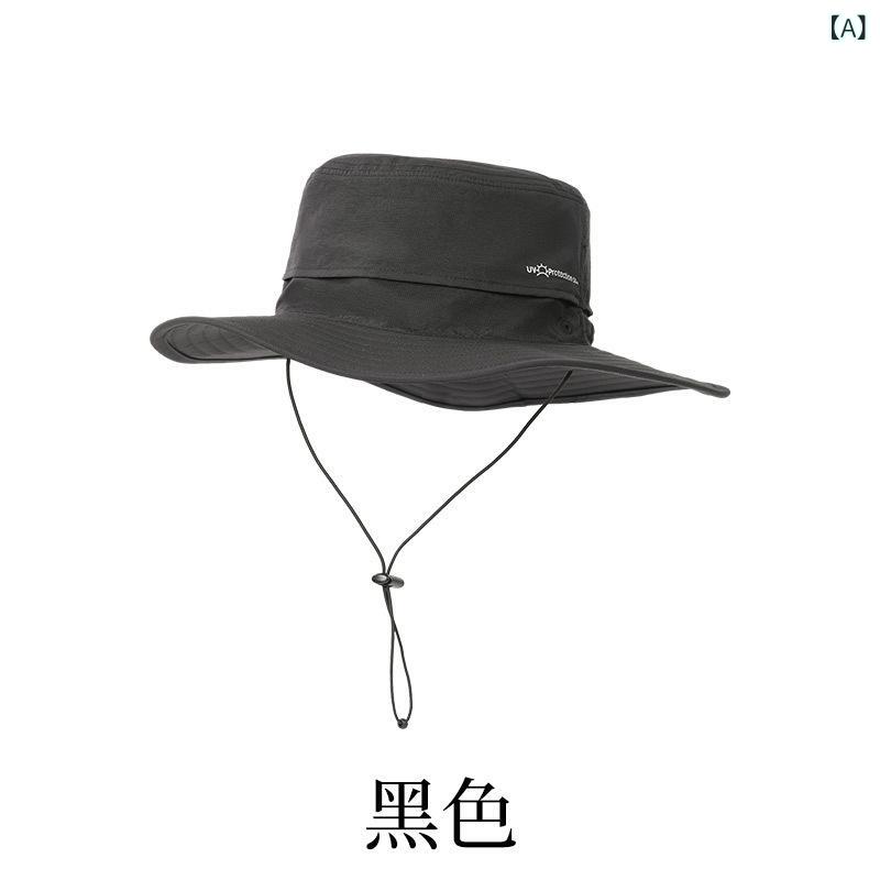 帽子 メンズ レディース UVカット 撥水 漁夫帽 アウトドア 登山 釣り キャップ 日よけ 帽子 防風 速乾 紫外線対策 スポーツ カジュアル ブラック ベージュ カーキ ネイビー(x2)(4)