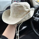 漁夫帽 レディース メンズ UVカット つば広 ハット 速乾 撥水 あご紐付き アウトドア 登山 春夏 秋冬 ミリタリー オフホワイト カーキ ネイビー ブラック(4)