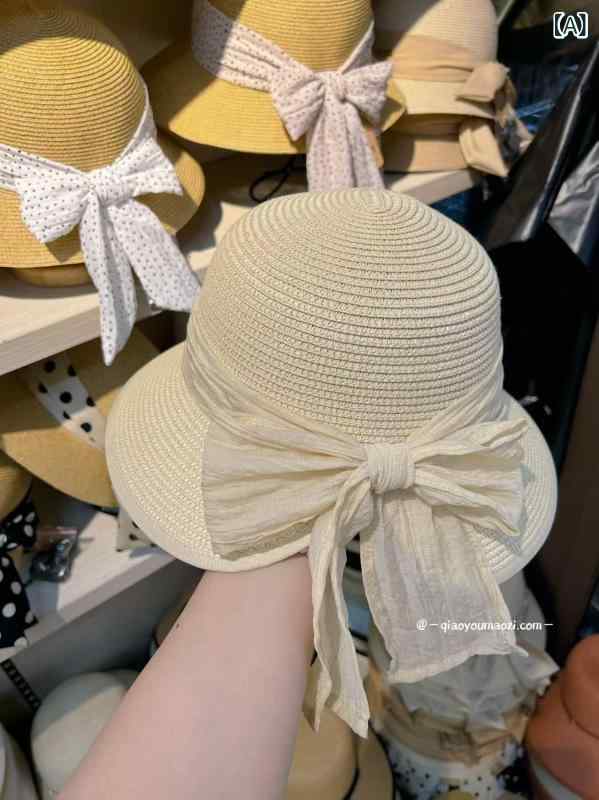 麦わら帽子 レディース 春夏 紫外線対策 UVカット 遮光 日よけ 帽子 リボン付き おしゃれ かわいい 大..