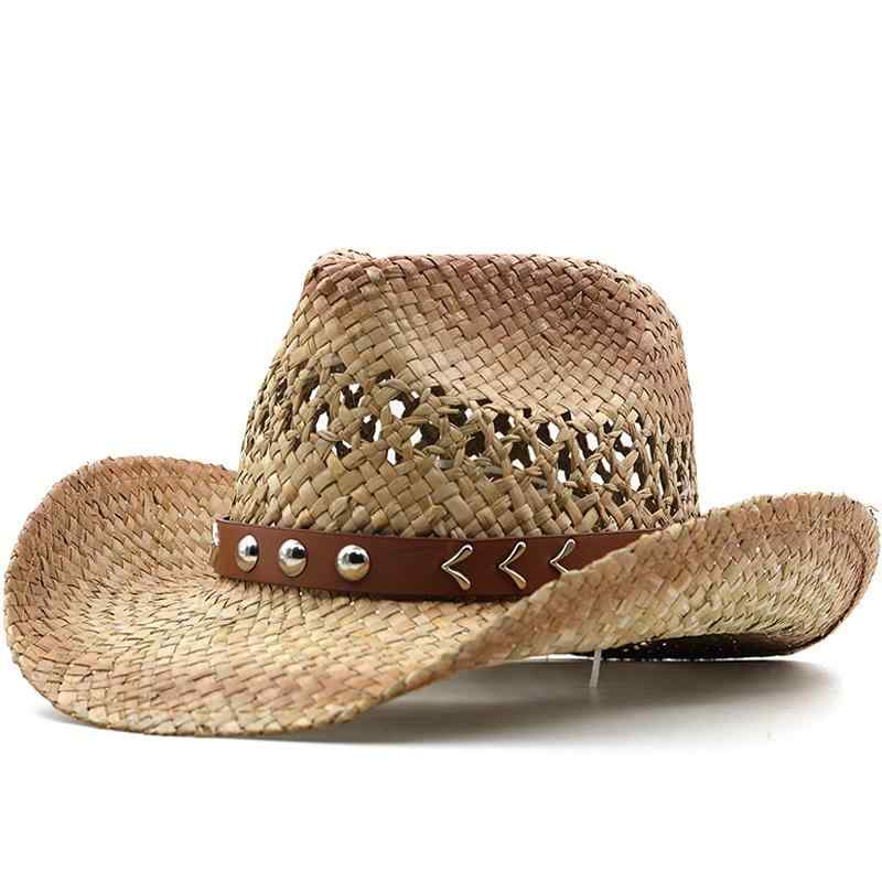 麦わら帽子 男女兼用 大判 つば広 テンガロンハット ウェスタンハット 日よけ帽子 紫外線対策 UVカット..