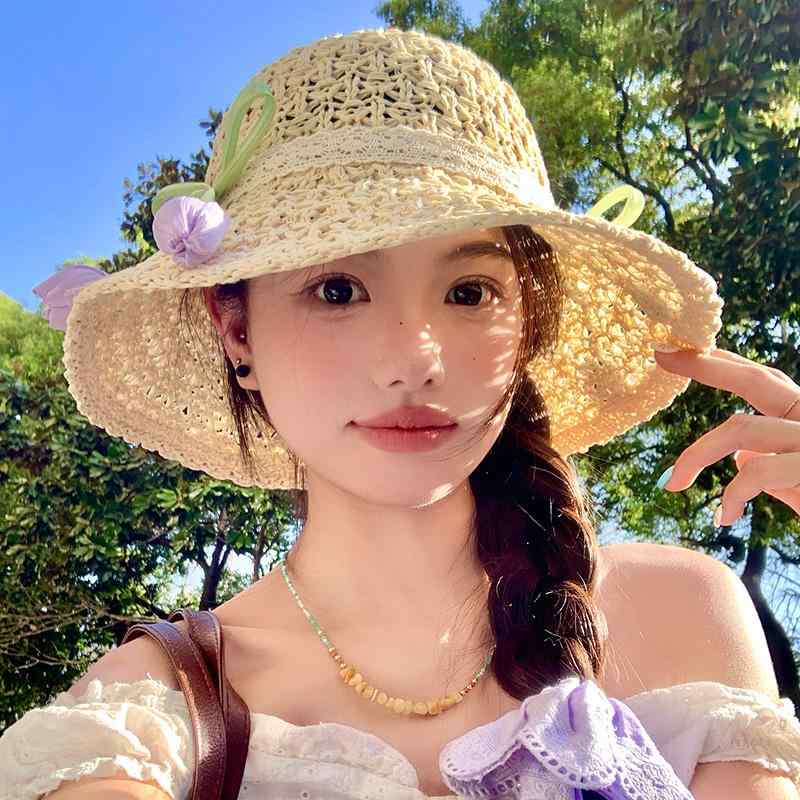 麦わら帽子 レディース 春夏 大つば 日焼け防止 UVカット 紫外線対策 通気性 遮光 あご紐つき ハット ..