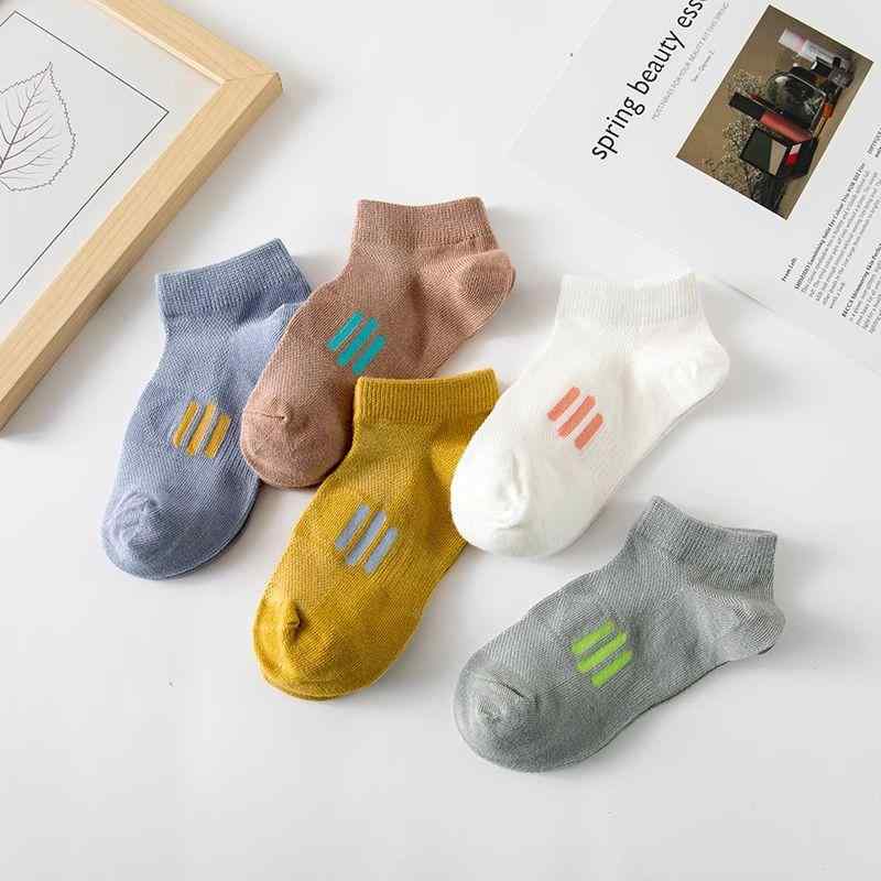 靴下 キッズ 男の子 薄手 スニーカーソックス ショートソックス メッシュ 通気性 吸汗 防臭 春夏 綿 混..