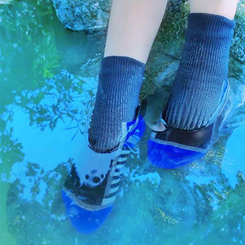 靴下 キッズ 防水 スポーツ アウトドア 滑り止め 防寒 ニーハイソックス 配色 ナイロン混紡