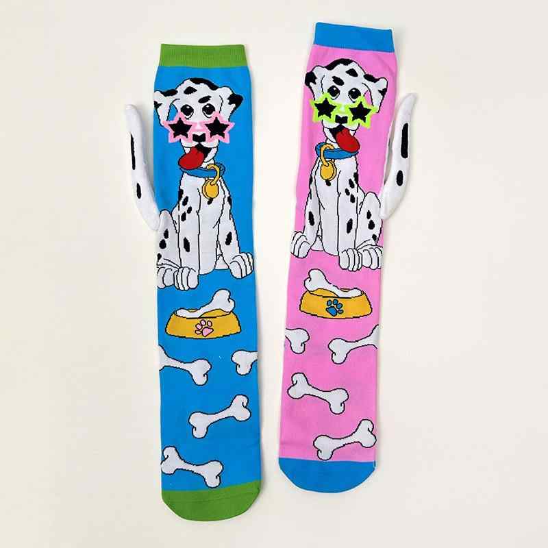 靴下 キッズ 女の子 子供服 長耳ウサギ 斑点犬 ドット柄 アニマル柄 レッグウェア バット 薄手 春夏秋..