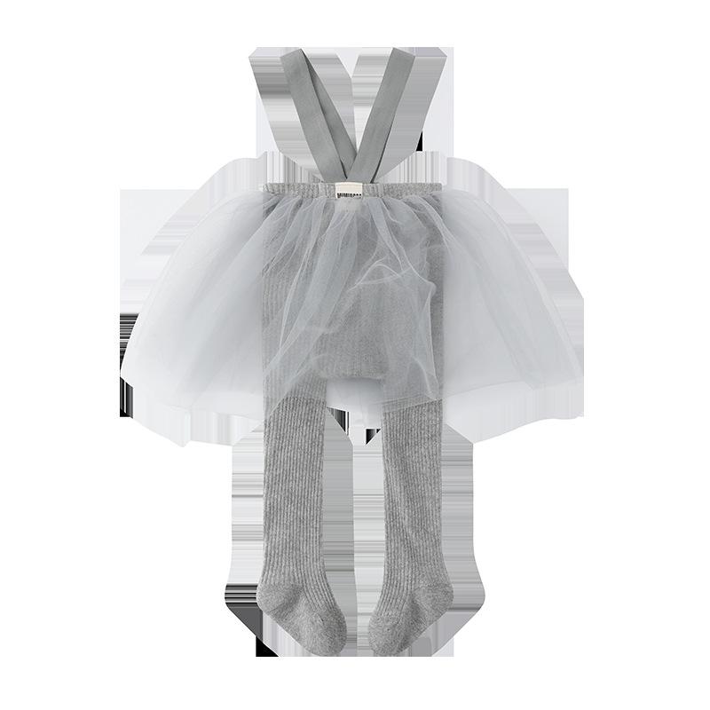 キッズ パンツ 春秋 子供服 ベビー服 チュールスカート付き レギンス スパッツ 背当て付き 滑り止め付..