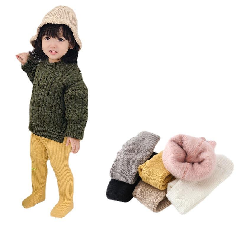 子供服 ベビー服 タイツ スパッツ 厚手 裏起毛 秋冬 綿 無地 女の子 女児 赤ちゃん 幼児 普段使い かわ..
