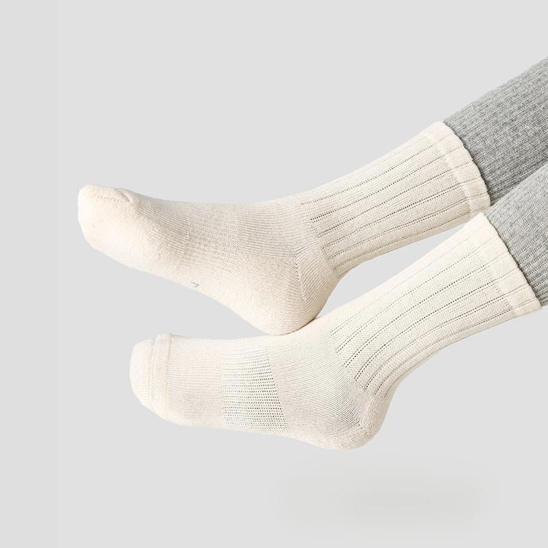 靴下 キッズ 子供用 ソックス 5足セット 厚手 ハーフパイル 短い 通園 通学 男の子 女の子 無地 綿 秋..