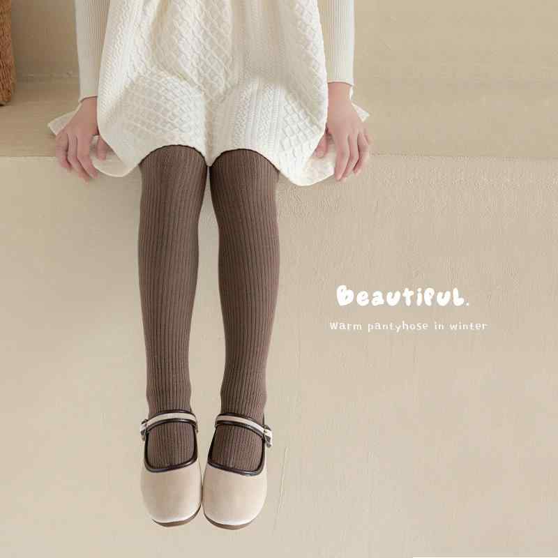 靴下 キッズ タイツ スパッツ 裏起毛 無地 秋冬 女の子 ベビー 子供服 綿 混紡 かわいい プリンセス風 ..