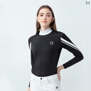 ゴルフウェア レディース ゴルフ長袖シャツ スポーツウェア Tシャツ トップス 秋冬 女性用 ゴルフウェア 無地 ブラック ホワイト(x2)