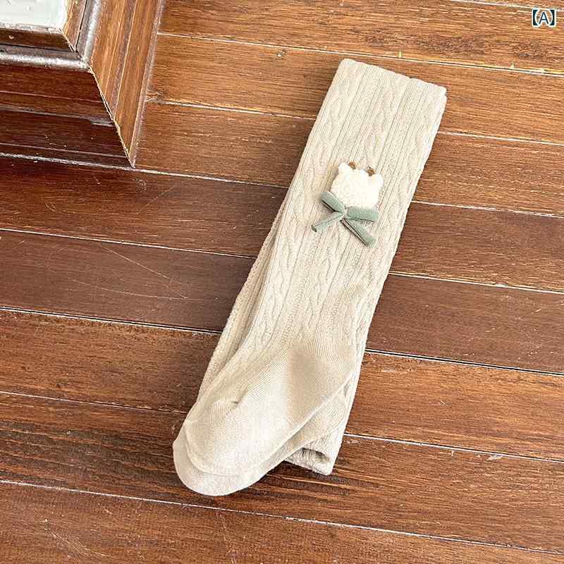 子供用タイツ・レギンス 秋冬 加绒 厚手 あったか 綿 女の子 ベビー キッズ 小学生 幼児 ストライプ 無..