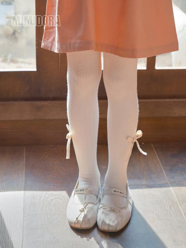 子供用タイツ 春秋 女の赤ちゃん バタフライリボン レギンス 韓国風 一体型タイツ 深灰 浅灰 焦糖 黒 ..