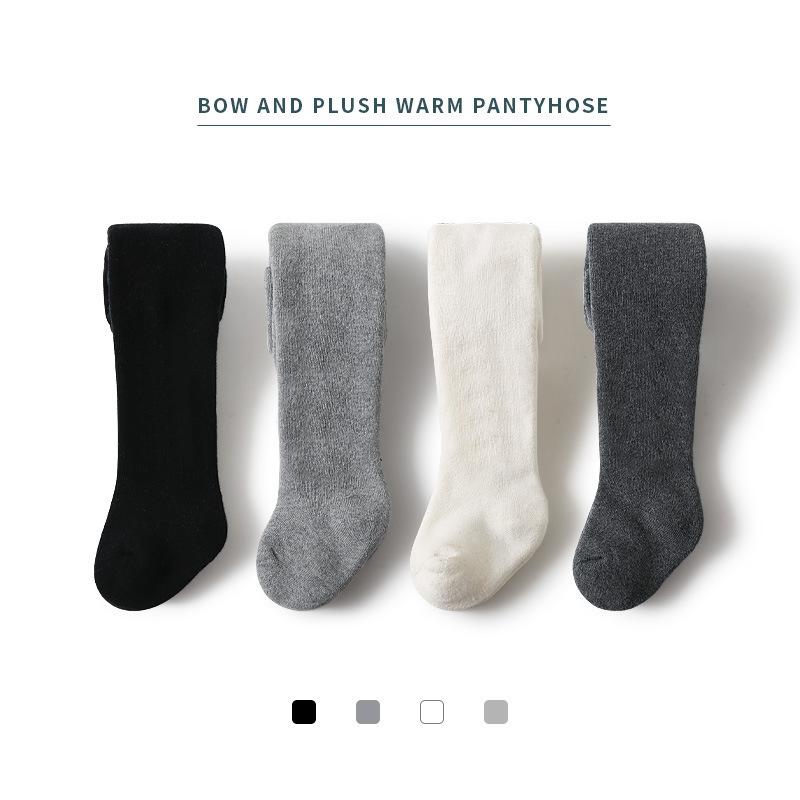 靴下 キッズ 女児 ベビー タイツ 厚手 裏起毛 防寒 あったか 無地 レギンス スパッツ 秋冬 春秋 70 80 90 100cm かわいい おしゃれ
